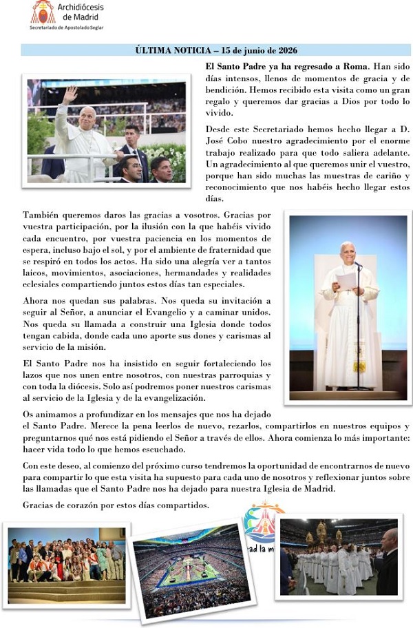 �ltimas Noticias - 15 de junio 2026